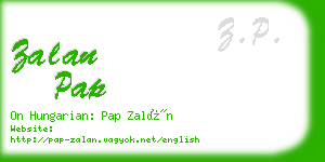 zalan pap business card